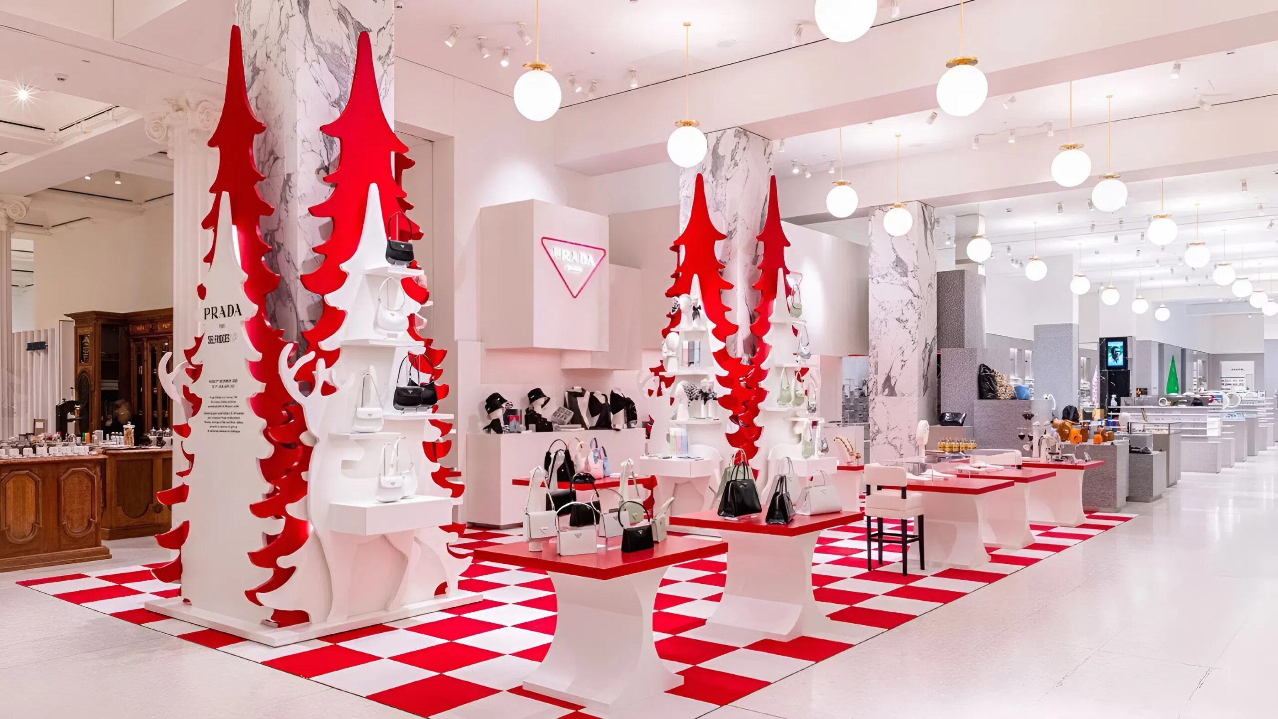 Modern retail with festive accent tones by a painter in College Grove, TN